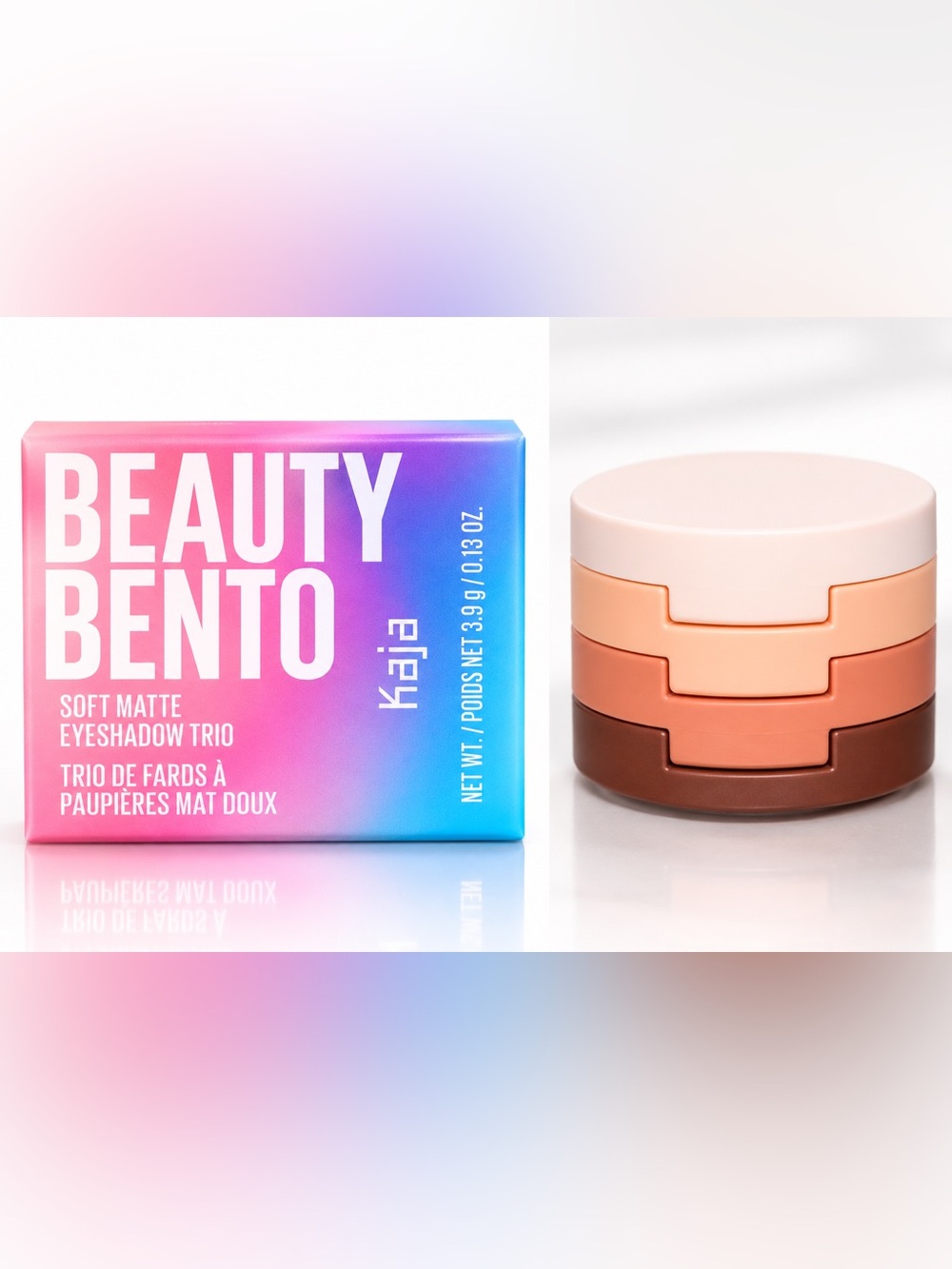 Beauty Bento Soft Matte Eyeshadow Trio - Warm Peach & Brown